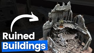 Wargaming Ruined Building  How to build Grimdark Terrain [upl. by Acacia590]