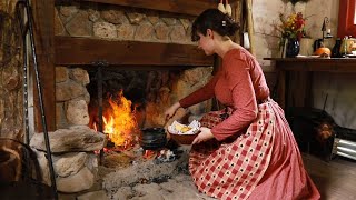 Frying up POTATO CHIPS in 1824 Salty Delicious Historical ASMR Cooking [upl. by Dovev]