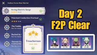 Endless Forms Most Martial Event Genshin Impact Day 2 Treacherous difficulty F2P [upl. by Sral309]