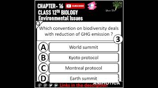 Environmental Issues class 12 mcq for neet 2022  NCERT Biology chapter 16 [upl. by Tadeas895]