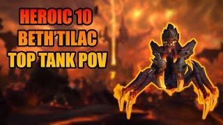 Firelands Bethtilac 10 Heroic  Top Tank POV  Cata Classic [upl. by Ahkeber]