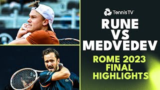 Holger Rune vs Daniil Medvedev For The Title 🏆  Rome 2023 Final Highlights [upl. by Yrrol]