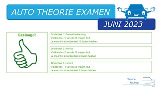 Compleet auto theorie examen juli 2023 [upl. by Moll]