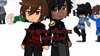 The Ninjago react to Kai and ColeNinjagoLavashippingGacha reaction [upl. by Esmaria]