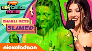 Charli DAmelio Gets SLIMED After Winning Favorite Female Social Star  Kids Choice Awards 2021 [upl. by Oliver]