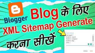 Sitemap Generate for website  Blogger Enable custom robotstxt  Crawlers and indexing Setting [upl. by Fayth562]