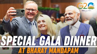 Exclusive visuals from Gala dinner during G20 Summit at Bharat Mandapam [upl. by Acinot]