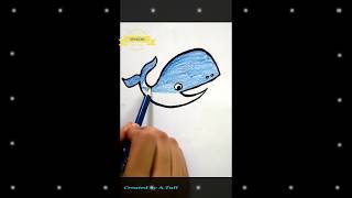 drawing and coloring fish  drawing and coloring fish for kids [upl. by Zulema]