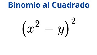 Binomio al cuadrado  Ejemplo 2  Pensamiento Matemático 1 [upl. by Valenza803]