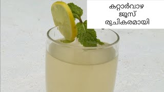 കറ്റാര്‍വാഴ ജ്യൂസ് Aloe vera juice at home malayalam [upl. by Enawtna]