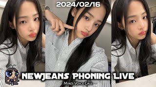 NewJeans Phoning Live 20240216 Minji Voice Call Full [upl. by Westphal]