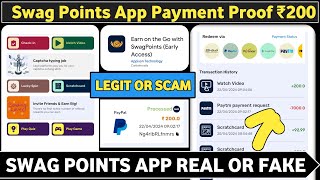 Swag Points App Payment Proof॥New Paypal Earning App Today॥Paypal Earning App With Proof [upl. by Aserat]