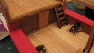 Wood Model Ship Plans and Tutorial Series  Video 5  Deck Planking [upl. by Noivad426]