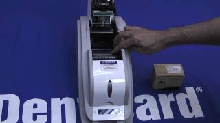 IDenticardR Smart IDcard Printer Ribbon Loading [upl. by Nelag]