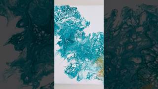 BLOOM TECHNIQUEAcrylic pouring oceanvibes acrylicpainting acrylic art creative art shorts [upl. by Adamski]