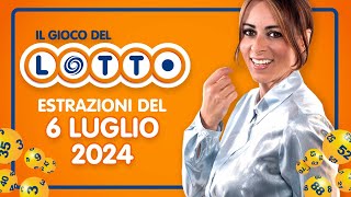 Estrazione in diretta del Gioco del Lotto e del Simbolotto di sabato 6 Luglio 2024 [upl. by Jueta]