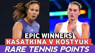 Daria Kasatkina Classy Tennis vs Marta Kostyuk Heavy Play Magic Points  Rare Tennis Classic [upl. by Corliss]