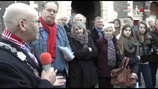 Herdenkingssteen voor Klaas Jan Mulder op Koeplein [upl. by Eniamej]