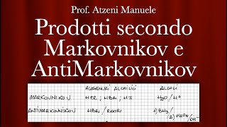 Chimica organica Prodotti secondo Markovnikov e AntiMarkovnikov L45 ProfAtzeni ISCRIVITI [upl. by Maer67]