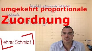 umgekehrt proportionale Zuordnung  Mathematik  Lehrerschmidt [upl. by Awhsoj]