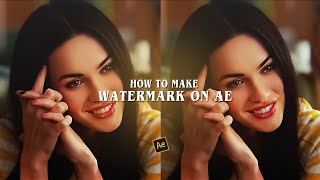 how to make watermark  after effects [upl. by Jacquelynn]