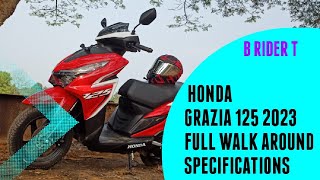 HONDA GRAZIA 125 BS6 2023 MODEL FULL SPECIFICATIONS  GRAZIA 125 2023 PRICE bike hondagrazia125 [upl. by Lali]