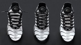 3 WAYS HOW TO LACE NIKE AIR MAX PLUS  Laces Styles [upl. by Eillor]