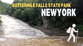 Buttermilk Falls State Park Ithaca NY  Exploring Finger Lake Upstate [upl. by Akcirehs]