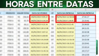 Como Calcular Horas entre Datas no Excel  Exemplo Prático Real  Planilha de Entrega Logística [upl. by Darice]