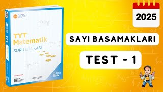 345 TYT MATEMATİK SORU BANKASI ÇÖZÜMLERİ  SAYI BASAMAKLARI  TEST 1  2025 [upl. by Anirtak]