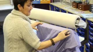 How to Iron a Shirt using a Pfaff Roller Press [upl. by Azaria]