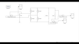 Full wave Rectifier with Capacitor filter Matlab Simulation [upl. by Tsirhc]