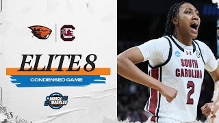 South Carolina vs Oregon State  Elite Eight NCAA tournament extended highlights [upl. by Einad]