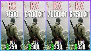 RX 7600 vs RX 6700 XT vs RX 7600 XT vs RX 6750 XT  Test in 20 Games [upl. by Ethben]