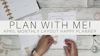 Plan With Me  Monthly Layout  New Stickers  April 2024 [upl. by Ayyn]