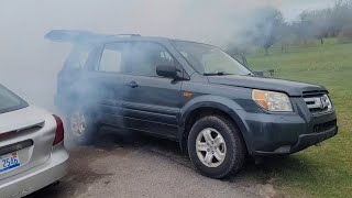 Honda Pilot Open Headers VCM Engine Burning Oil And Backfiring [upl. by Neyut293]