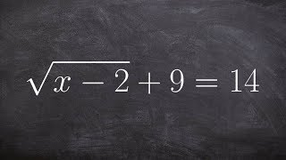 Learn How to Solve a Radical Equation by Isolating Radical to Take Power of Both Sides [upl. by Nosnev]