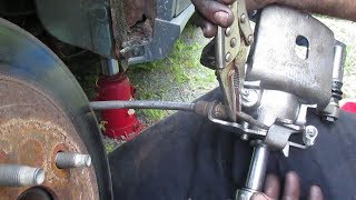 How to replace a brake caliper and bleed the brakes afterwards [upl. by Egidio]