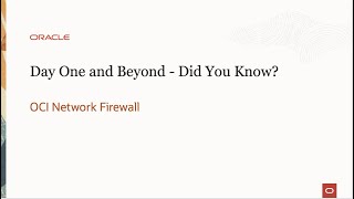 Did you Know  Oracle Cloud Network Firewall [upl. by Lielos]