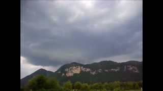 Heftige Gewitter mit NaheinschlägenWetterleuchtenStarkregenShelfcloud und lauten Donnerschlag [upl. by Lorne]