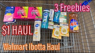 Walmart Ibotta Haul 62124  3 Freebies  100 Haul [upl. by Ametaf]