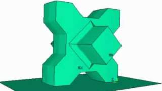 3D Numerical Drop Test Animation Of Xbloc® Concrete Armour Unit [upl. by Wilkey]