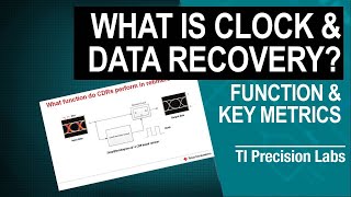 What is clock and data recovery [upl. by Dixil]