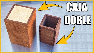 CÓMO HACER una CAJA de MADERA DOVETAIL WOODBOX cajademadera colasdemilano [upl. by Linzy597]