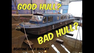 Dry docking checking the hull and blacking of our DIY project narrowboat Boating on a Budget Ep6 [upl. by Reis14]