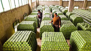 How to Produce Millions of Olive Soap Bar in Traditional Soap Factory  Olive Harvest and Processing [upl. by Hickey]