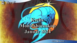 Krebs Horoskop für Januar 2024 Liebe Beruf Gesundheit amp Spirituelles monatshoroskop [upl. by Ariew]