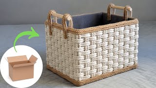 Rope Storage Basket DIY  Корзина для хранения из джута [upl. by Shapiro95]