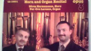 Horn and Organ Recital IOskar Lindberg Gammal Fäbodpsalm [upl. by Newra]