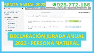 Declaración Anual 2022 Renta de Cuarta Categoría y Quinta Categoría SUNAT 2023 [upl. by Nosimaj]